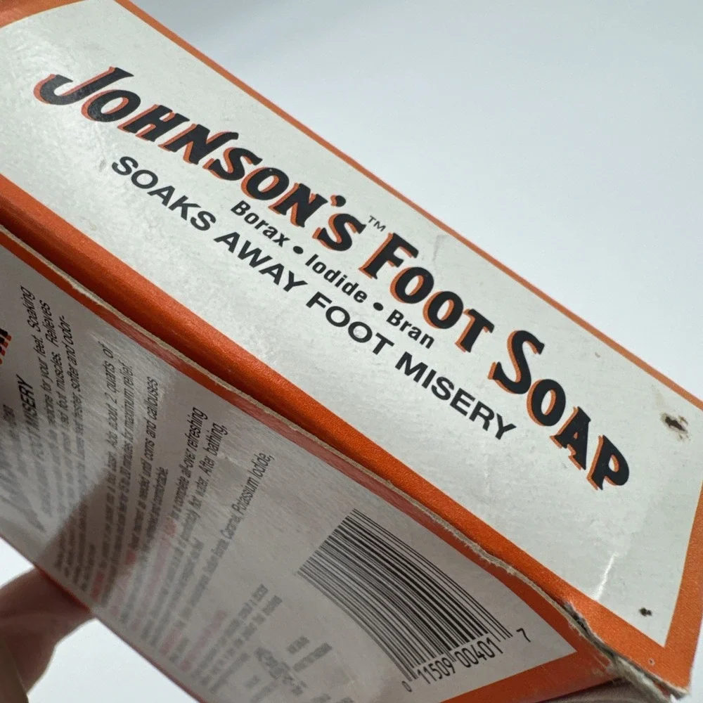 Vintage JOHNSON'S Foot Soap Powder - 3 Packets With Box Discontinued